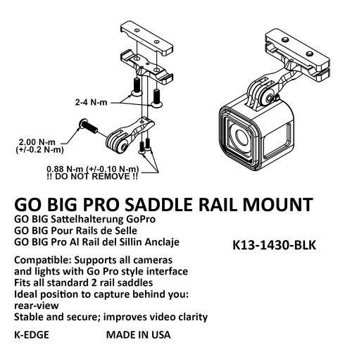 K-EDGE NOSAČ ZA KAMERU GO BIG SADDLE RAIL BLACK Cijena