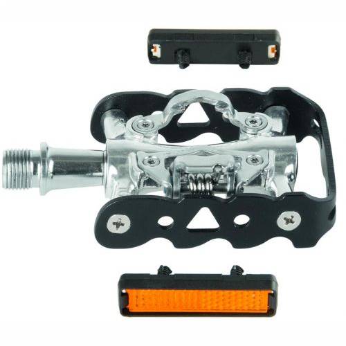 PEDALE SPD 9/16 KOMBINIRANE ALU M-WAVE PEASY, + BLOKEJE ,  BOJA: SREBRNO-CRNA Cijena