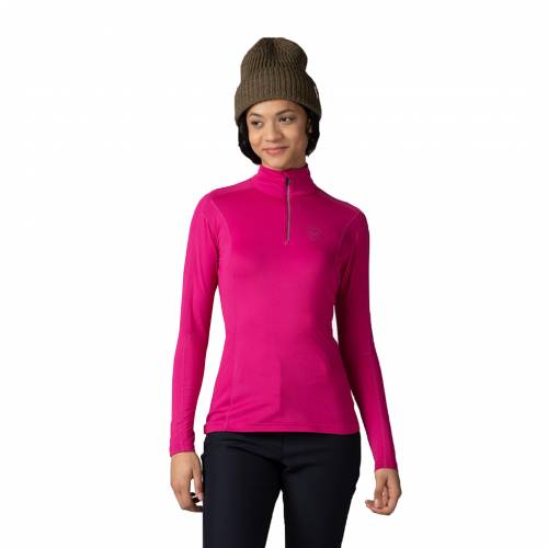 SKI MAJICA ROSSIGNOL W CLASSIQUE 1/2 ZIP ORCHID PINK, XS