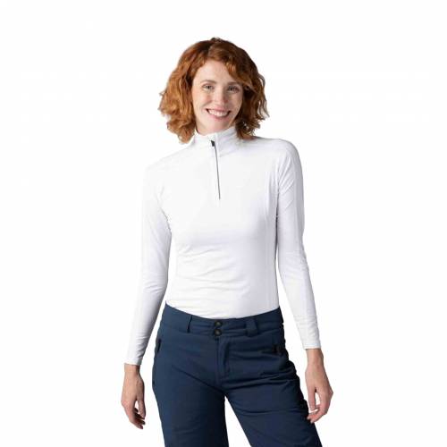 SKI MAJICA ROSSIGNOL W CLASSIQUE 1/2 ZIP WHITE, L