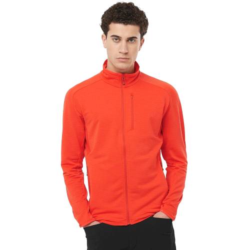 MAJICA FLEECE SALOMON ESSENTIAL LTWARM FZ M CHERRY TOMATO, M Cijena