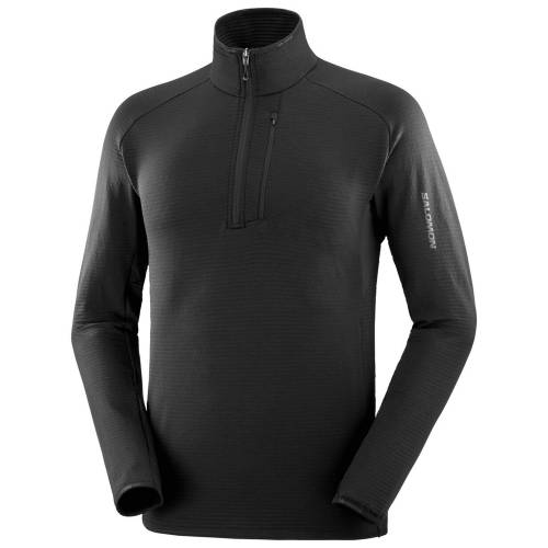 MAJICA FLEECE SALOMON ESSENTIAL LTWARM HZ M DEEP BLACK, M