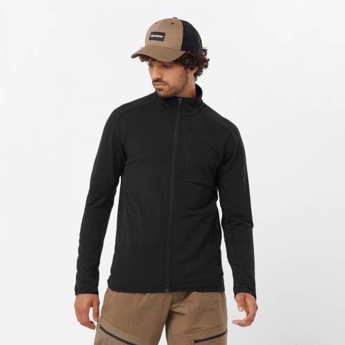 MAJICA FLEECE SALOMON ESSENTIAL LTWARM FZ M DEEP BLACK, M Cijena