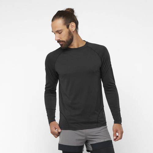 MAJICA SALOMON CROSS RUN LS TEE M DEEP BLACK, M Cijena