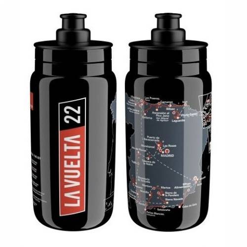 BIDON ELITE FLY 550ML VUELTA BLACK MAP