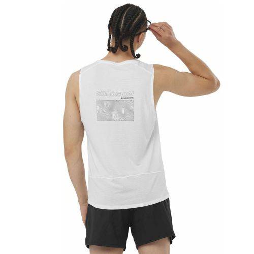 MAJICA SALOMON CROSS RUN TANK GFX M WHITE, XL Cijena