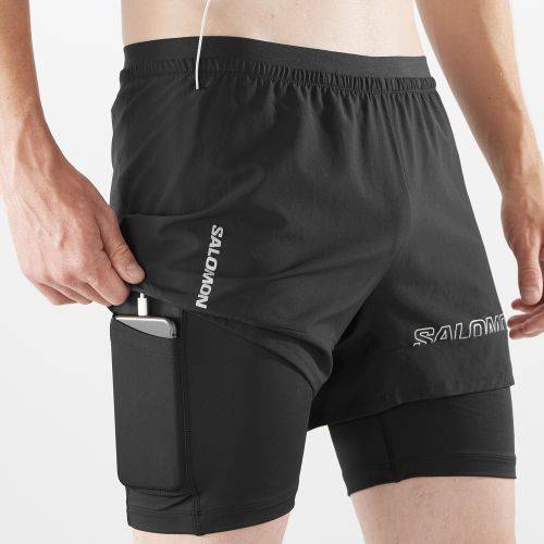 HLAČICE SALOMON CROSS 2IN1 SHORTS M DEEP BLACK, M Cijena
