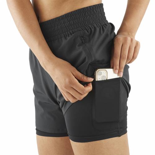 HLAČICE SALOMON SHKout CORE 2IN1 SHORTSS 4 W DEEP BLACK, S Cijena