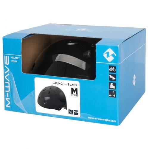 KACIGA M-Wave LAUNCH , e-Scooter/BMX/Skate : L 58-61, GLOSSY BLACK Cijena