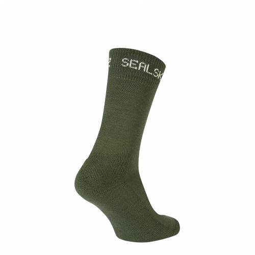 ČARAPE SEALSKINZ SUFFIELD SOLO MERINO SOCK OLIVE, L Cijena