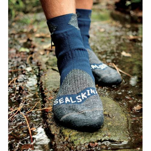 ČARAPE SEALSKINZ BIRCHAM WP ALL WEATHER ANKLE SOCK NAVY BLUE/GREY MARL, XL Cijena