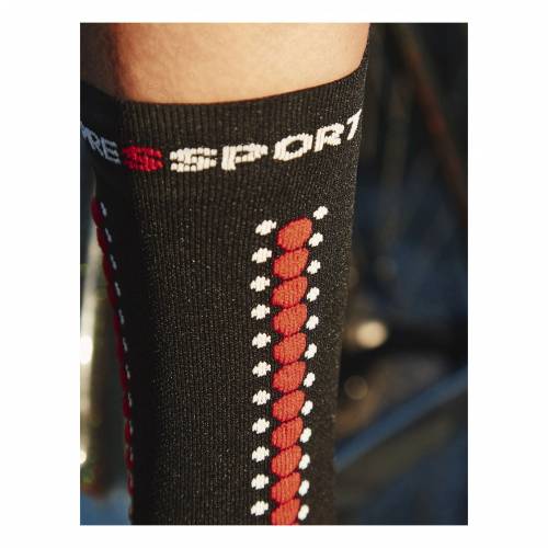 ČARAPE COMPRESSPORT PRS V4.0 BIKE BLACK/RED, 42-44 Cijena
