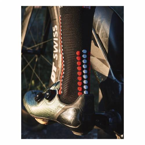 ČARAPE COMPRESSPORT PRS V4.0 BIKE BLACK/RED, 42-44 Cijena