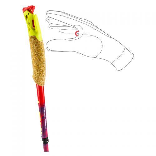 ŠTAPOVI LEKI ULTRATRAIL FX.ONE BRIGHT RED/VIOLET/NEONYELLOW, 130 cm Cijena