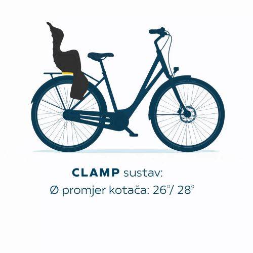 BELLELLI MR. FOX SJEDALICA ZA DJECU ZADNJA NA PRTLJAŽNIK CRNA, NOSIVOST:22kg Cijena