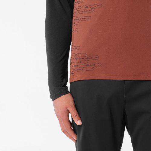 MAJICA SALOMON SENSE AERO SS TEE GFX M BURNT UMBER/COFFEE BEAN, M Cijena