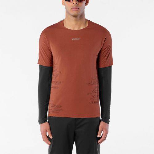 MAJICA SALOMON SENSE AERO SS TEE GFX M BURNT UMBER/COFFEE BEAN, L Cijena