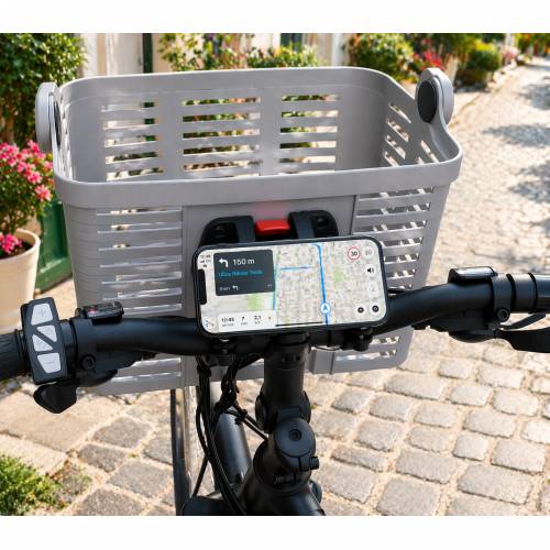 KOŠARICA PREDNJA NA KORMILO NA SKIDANJE, (22,2-31,8),E-BIKE ,BOJA: SIVA Cijena