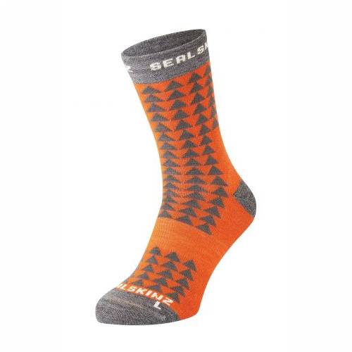 ČARAPE SEALSKINZ HILGAY MERINO MID RUNNING SOCK ORANGE, L Cijena