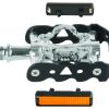PEDALE SPD 9/16 KOMBINIRANE ALU M-WAVE PEASY, + BLOKEJE ,  BOJA: SREBRNO-CRNA