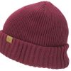 KAPA SEALSKINZ WP COLD WEATHER ROLL CUFF BEANIE RED, L/XL
