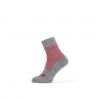 ČARAPE SEALSKINZ BIRCHAM WP ALL WEATHER ANKLE SOCK RED/GREY MARL, M