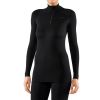 PODMAJICA FALKE ZIP SHIRT TIGHT W BLACK, XS